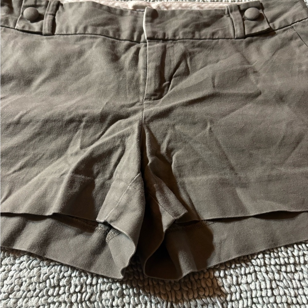 Banana Republic Olive Brown Layered Hem Shorts